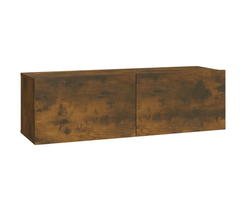 vidaXL sienas TV skapīši, 4 gab., koka krāsa, 100x30x30 cm