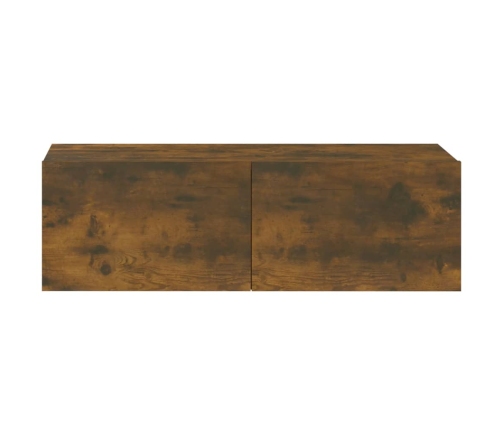 vidaXL sienas TV skapīši, 4 gab., koka krāsa, 100x30x30 cm