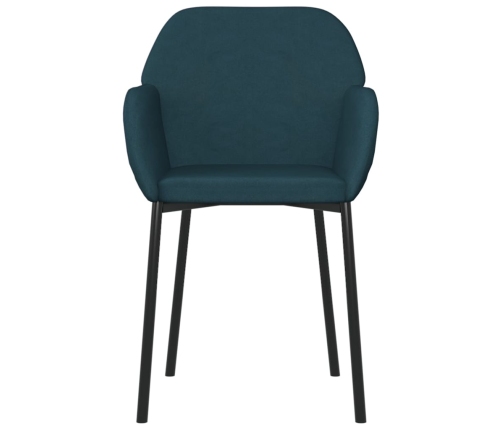 vidaXL virtuves krēsli, 2 gab., zils samts