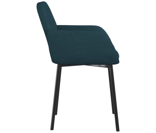 vidaXL virtuves krēsli, 2 gab., zils samts