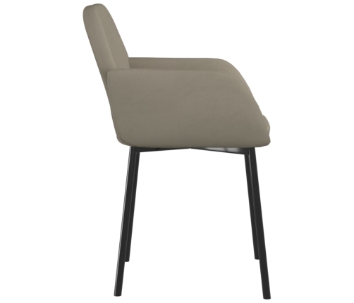 vidaXL virtuves krēsli, 2 gab., gaiši pelēks samts