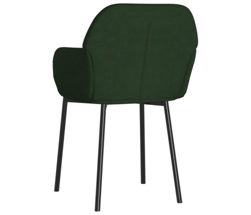 Virtuves Krēsli, 2 Gab., Tumši Zaļš Samts Vidaxl
