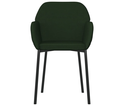 Virtuves Krēsli, 2 Gab., Tumši Zaļš Samts Vidaxl