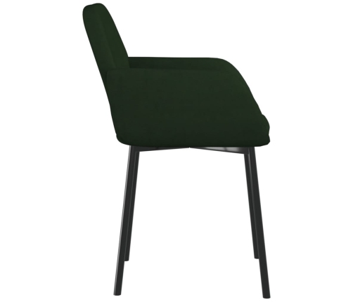 Virtuves Krēsli, 2 Gab., Tumši Zaļš Samts Vidaxl