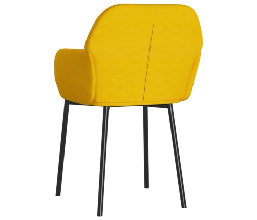 Virtuves Krēsli, 2 Gab., Dzeltens Samts Vidaxl