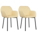 Virtuves Krēsli, 2 Gab., Krēmkrāsas Samts Vidaxl
