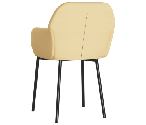 Virtuves Krēsli, 2 Gab., Krēmkrāsas Samts Vidaxl