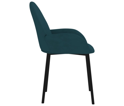 vidaXL virtuves krēsli, 2 gab., zils samts