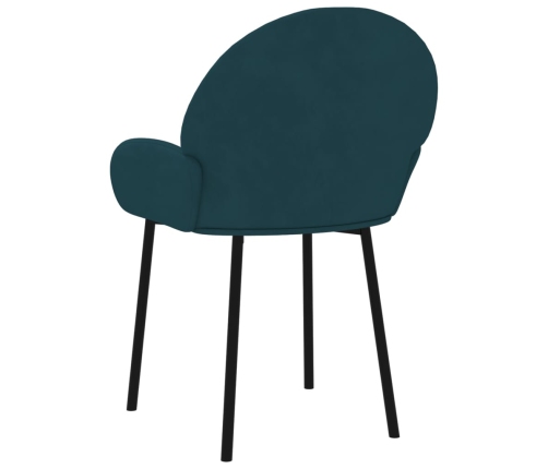 vidaXL virtuves krēsli, 2 gab., zils samts