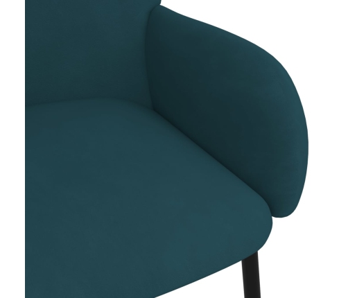 vidaXL virtuves krēsli, 2 gab., zils samts