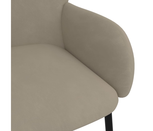 vidaXL virtuves krēsli, 2 gab., gaiši pelēks samts