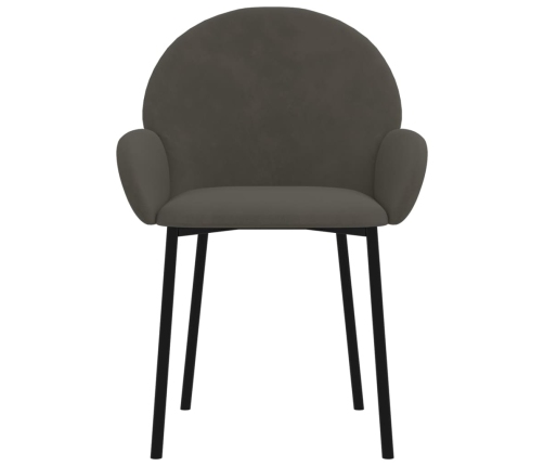 vidaXL virtuves krēsli, 2 gab., tumši pelēks samts