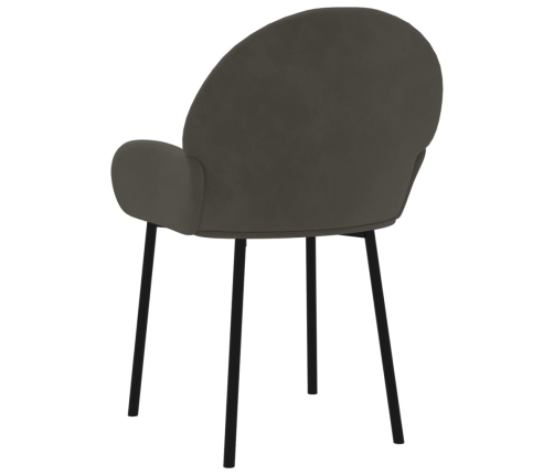 vidaXL virtuves krēsli, 2 gab., tumši pelēks samts