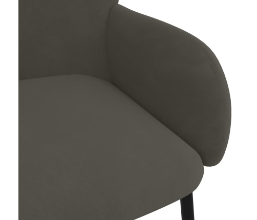 vidaXL virtuves krēsli, 2 gab., tumši pelēks samts