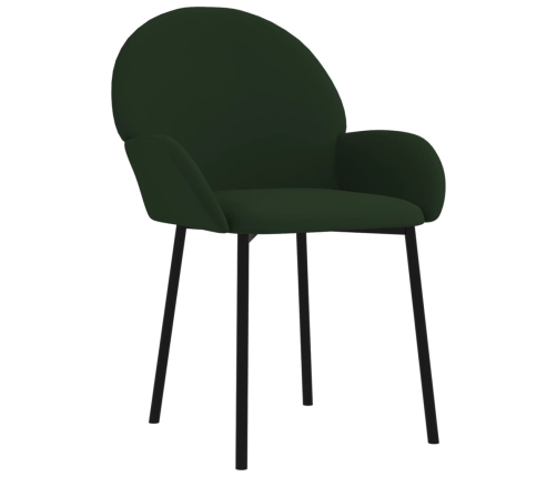 Virtuves Krēsli, 2 Gab., Tumši Zaļš Samts Vidaxl