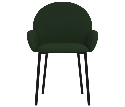 Virtuves Krēsli, 2 Gab., Tumši Zaļš Samts Vidaxl