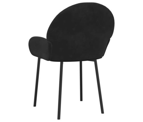 Virtuves Krēsli, 2 Gab., Melns Samts Vidaxl