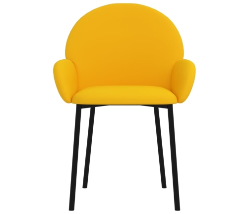 Virtuves Krēsli, 2 Gab., Dzeltens Samts Vidaxl