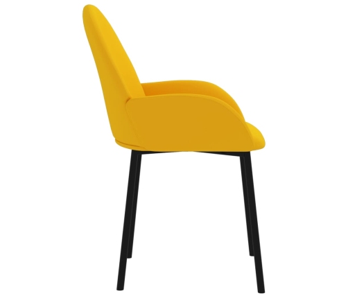 Virtuves Krēsli, 2 Gab., Dzeltens Samts Vidaxl