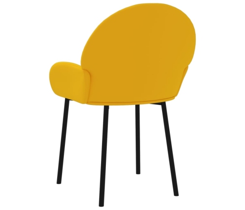 Virtuves Krēsli, 2 Gab., Dzeltens Samts Vidaxl