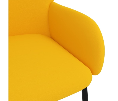 Virtuves Krēsli, 2 Gab., Dzeltens Samts Vidaxl