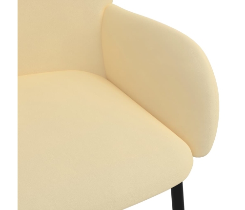 vidaXL virtuves krēsli, 2 gab., krēmkrāsas samts