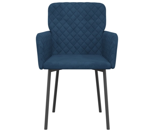 Virtuves Krēsli, 2 Gab., Zils Samts Vidaxl