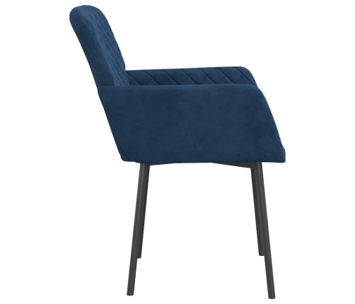 Virtuves Krēsli, 2 Gab., Zils Samts Vidaxl