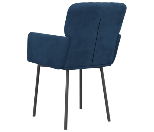Virtuves Krēsli, 2 Gab., Zils Samts Vidaxl