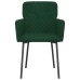 vidaXL virtuves krēsli, 2 gab., tumši zaļš samts