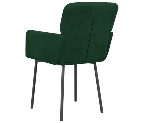 vidaXL virtuves krēsli, 2 gab., tumši zaļš samts