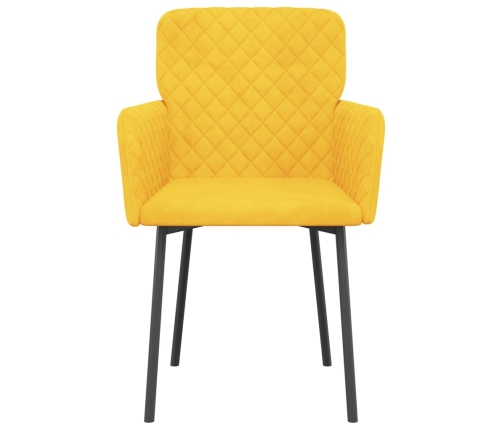 Virtuves Krēsli, 2 Gab., Dzeltens Samts Vidaxl