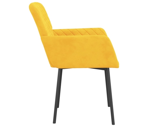 Virtuves Krēsli, 2 Gab., Dzeltens Samts Vidaxl