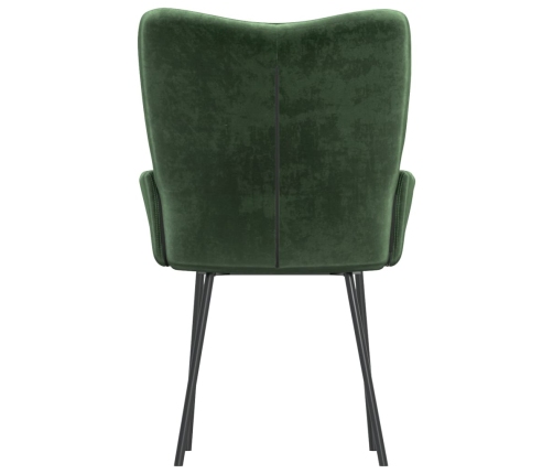 vidaXL virtuves krēsli, 2 gab., tumši zaļš samts