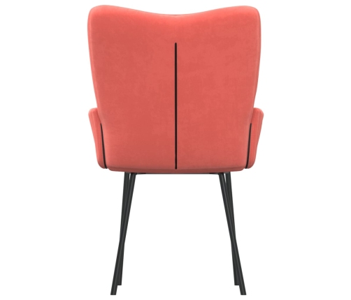 vidaXL virtuves krēsli, 2 gab., rozā samts