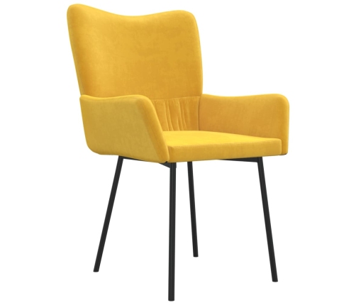 Virtuves Krēsli, 2 Gab., Dzeltens Samts Vidaxl