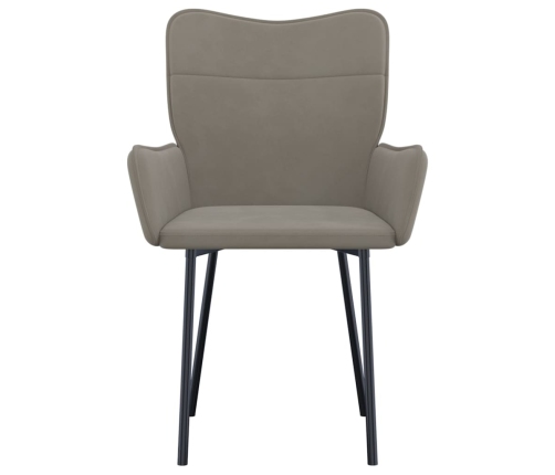 vidaXL virtuves krēsli, 2 gab., gaiši pelēks samts