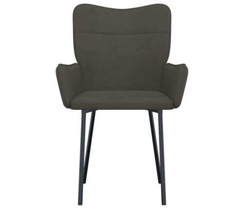 Virtuves Krēsli, 2 Gab., Tumši Pelēks Samts Vidaxl