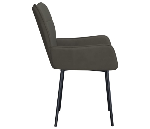Virtuves Krēsli, 2 Gab., Tumši Pelēks Samts Vidaxl