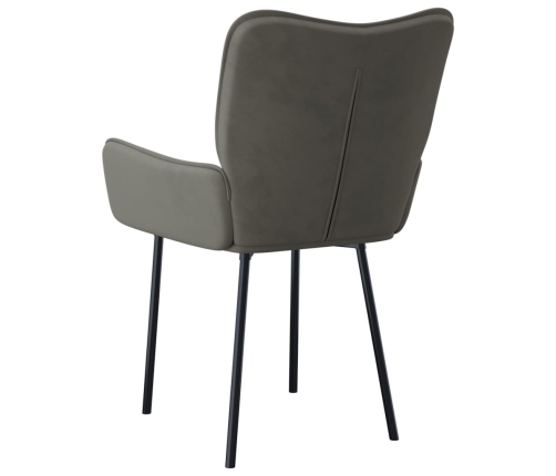 Virtuves Krēsli, 2 Gab., Tumši Pelēks Samts Vidaxl