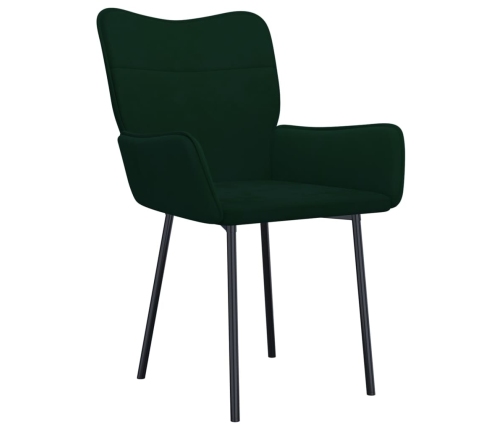 Virtuves Krēsli, 2 Gab., Tumši Zaļš Samts Vidaxl