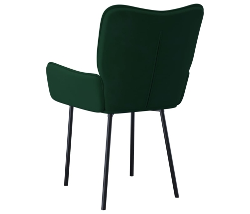 Virtuves Krēsli, 2 Gab., Tumši Zaļš Samts Vidaxl