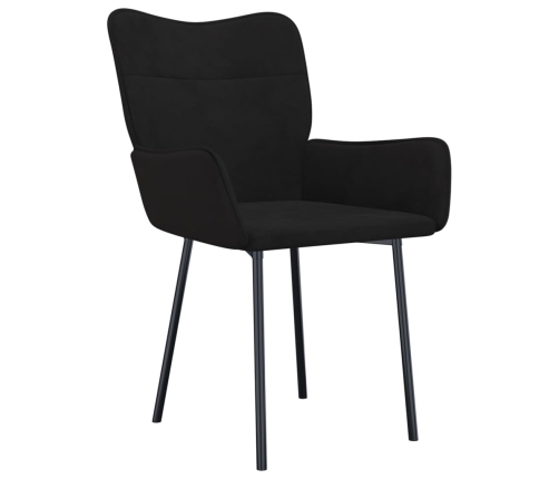 vidaXL virtuves krēsli, 2 gab., melns samts