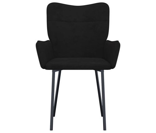 vidaXL virtuves krēsli, 2 gab., melns samts