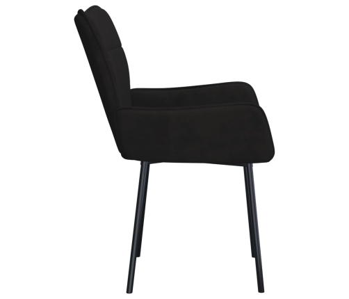 vidaXL virtuves krēsli, 2 gab., melns samts