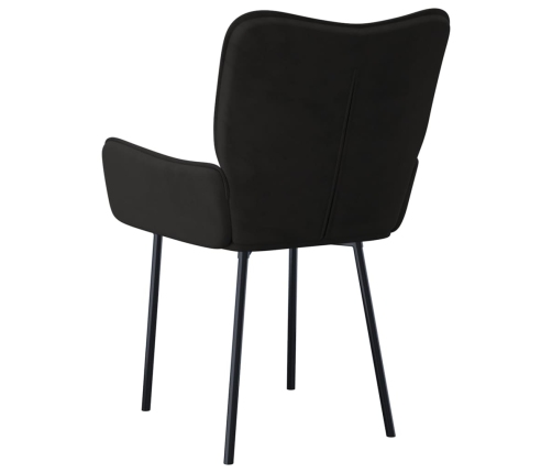 vidaXL virtuves krēsli, 2 gab., melns samts