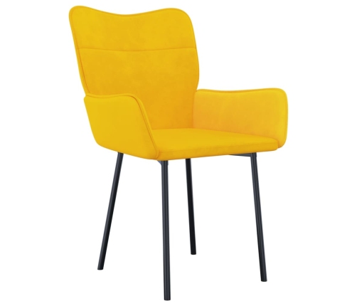 Virtuves Krēsli, 2 Gab., Dzeltens Samts Vidaxl