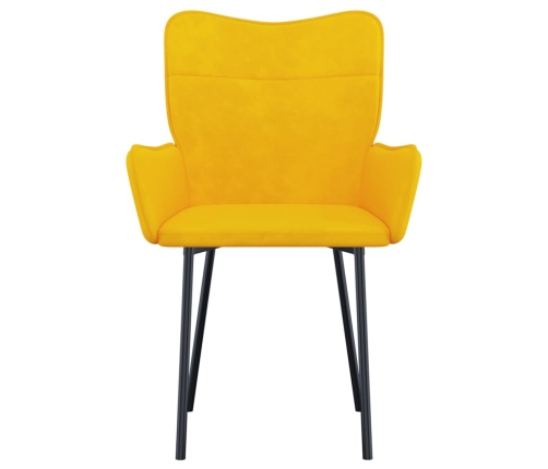 Virtuves Krēsli, 2 Gab., Dzeltens Samts Vidaxl