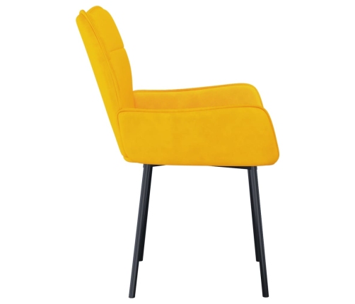 Virtuves Krēsli, 2 Gab., Dzeltens Samts Vidaxl