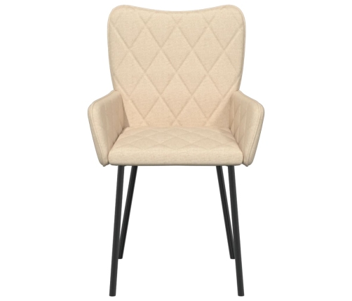 vidaXL virtuves krēsli, 2 gab., krēmkrāsas audums